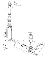 Компоненты ручного наклона 2-Х ТАКТНОГО ПЛМ MERCURY 55 Серийный номер от 0P325500 и выше